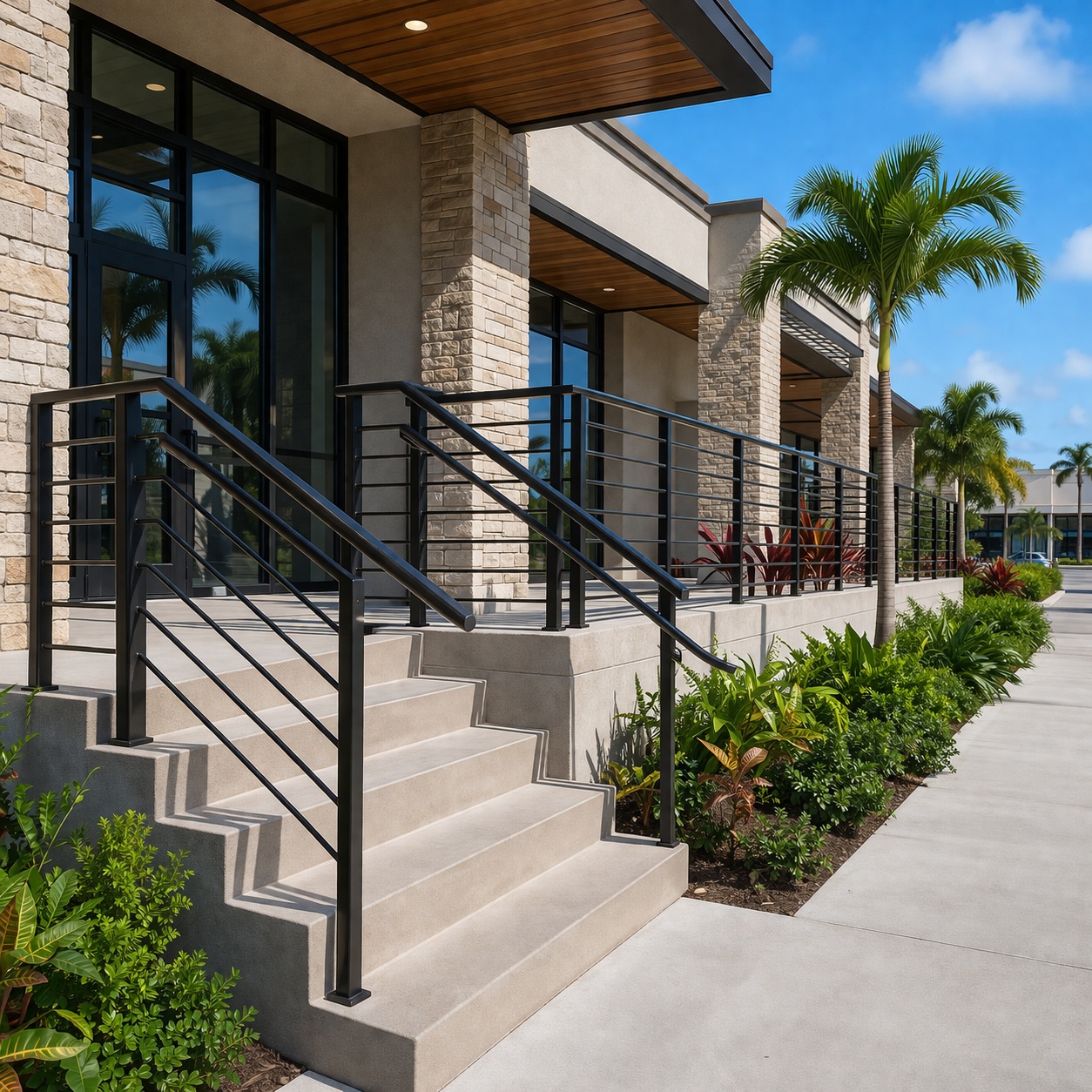 Metal Railing Contractor Commercial Railing Contractor Cape Coral | All American Fence And Gate Inc